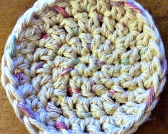 Zero Waste Organic Crochet Cotton Handmade Harvest Face Scrubbie Set of Six