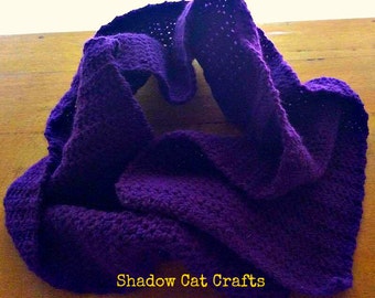 Harvest Holiday Organic Zero Waste Purple Crochet Scarf