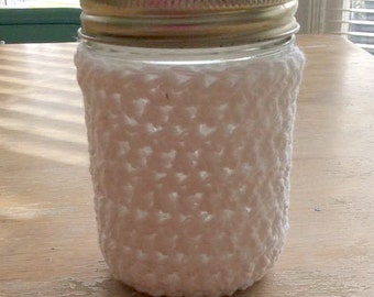 Zero-Waste Crochet Candle Pint Jar Cozy