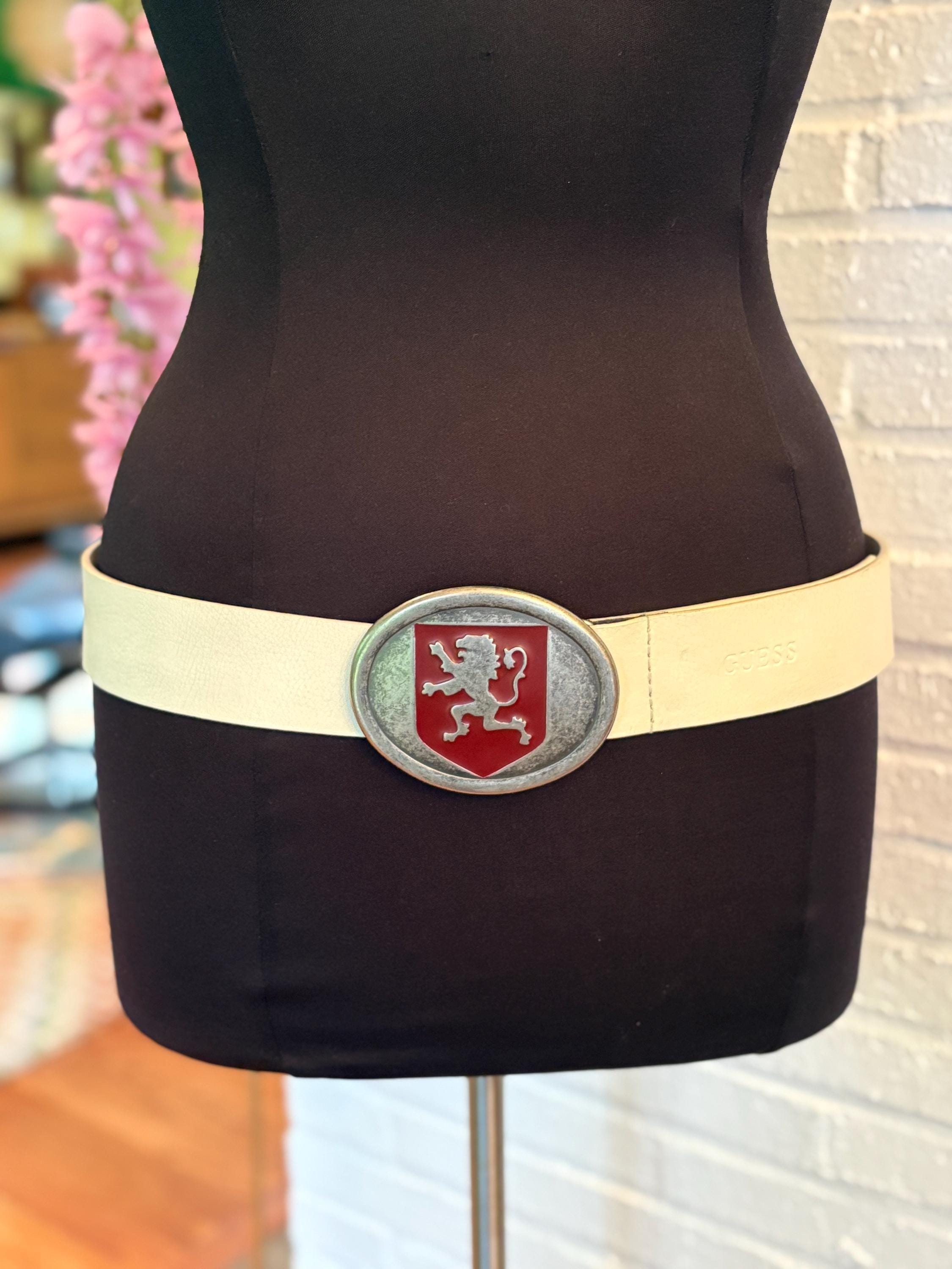 DKNY Suede Belt with Bronze Tag Dkny Leather Belt - Etsy main image 2