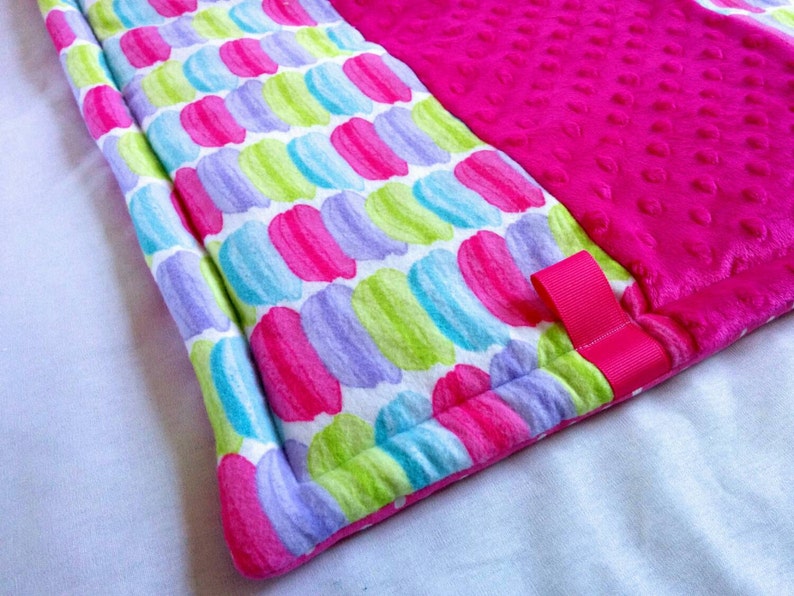 Padded Travel Play Mat for Baby Pink and Colorful Macaroons Etsy