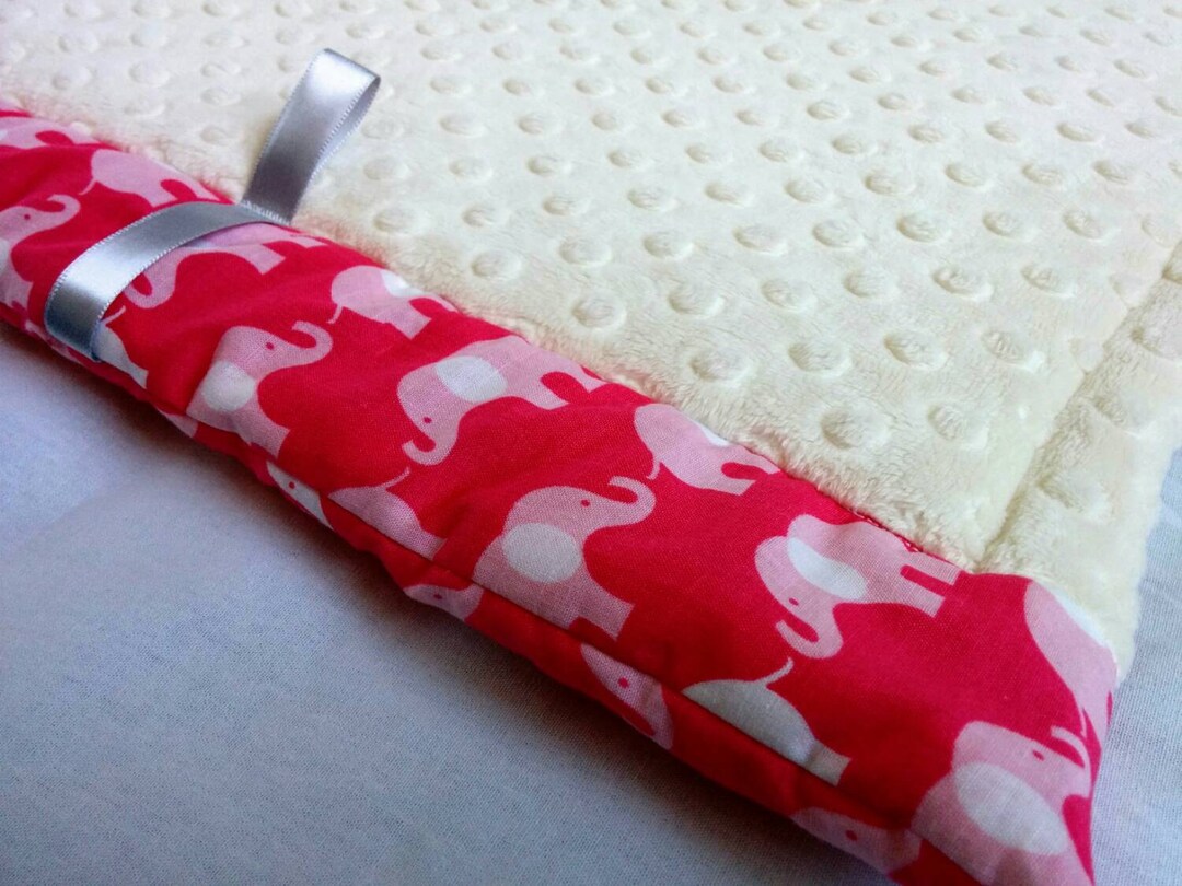 Padded Travel Play Mat for Baby Pink Elephants Floor Etsy