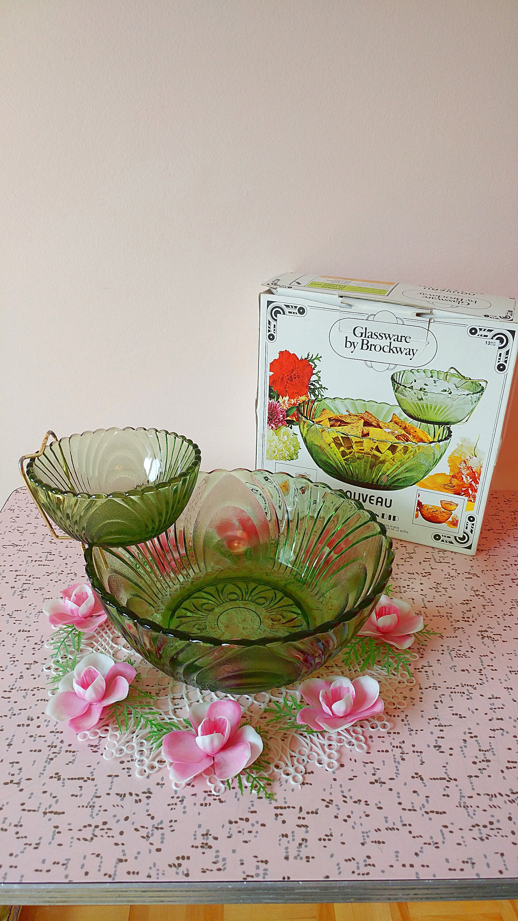 Vintage chip and dip set in box Etsy