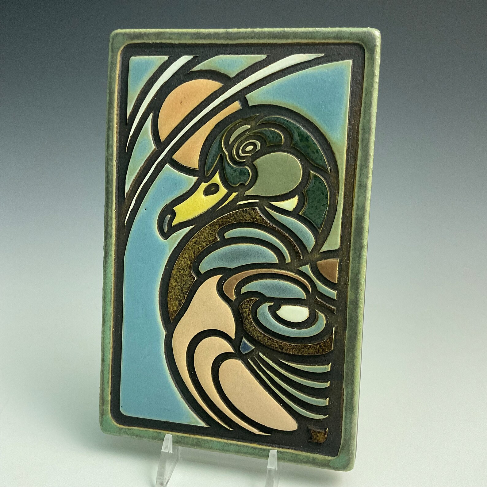 Handmade Ceramic Art Tile, A Mallard, Duck Tile - Etsy