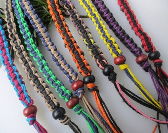 Pulsera de cáñamo, tobillera de cáñamo, ideal para apilar, reversible, usted elige colores