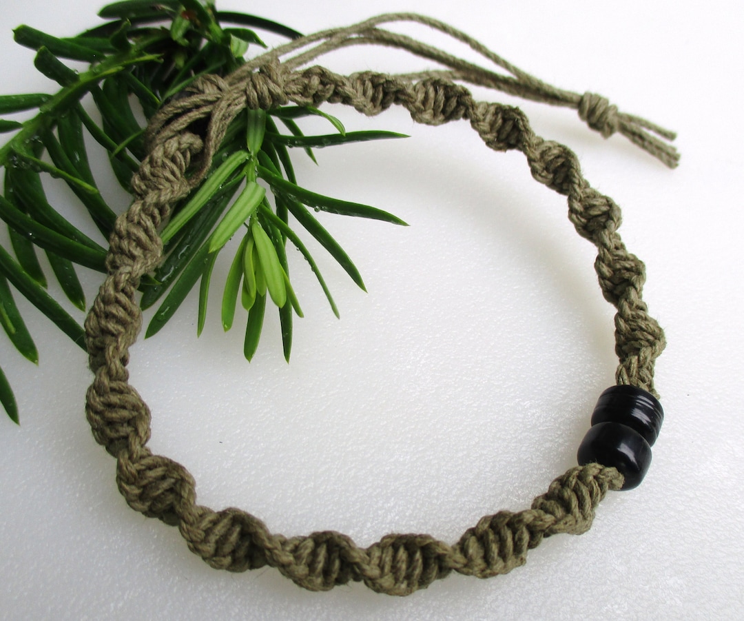 Hemp Necklace, Minimalist, Hippie, Boho, Hemp Color Choices, Choker