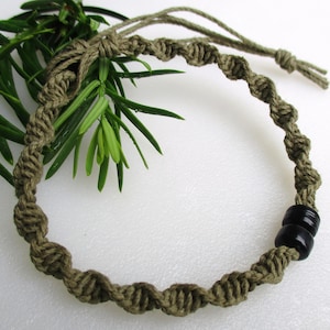 Hemp Necklace, Minimalist, Hippie, Boho, Hemp Color Choices, Choker Necklace, Gift for Him, Gift for Friend
