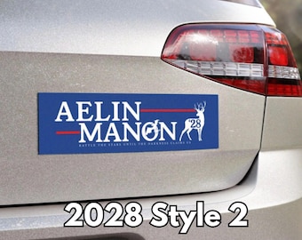Imán para coche de la campaña de Aelin Manon / Pegatina política para parachoques de Aelin y Manon / Imán de Trono de Cristal / ToG