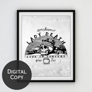 Lady Death Digital Print | Nesta Archeron concert vibes | ACOTAR officially licensed art | digital download | Sarah J Maas merch | ACOSF