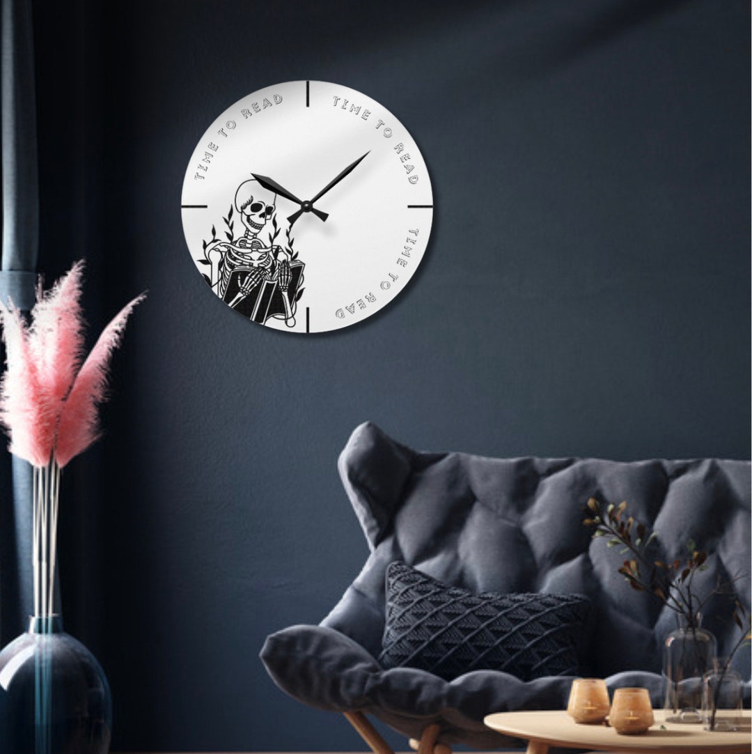 Time to Read Clock Reader Wall Clock. Acrylic Wall Clock - Etsy