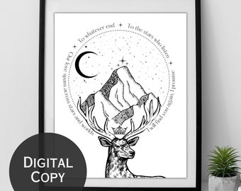 Sarah J Maas 5-pack - Throne of Glass, ACOTAR, Crescent City, House of Sky and Breath, SJM - officially licensed DIGITAL art