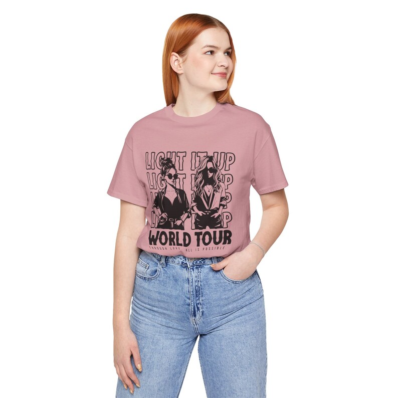 Crescent City Inspired Tee, Light it up World Tour Shirt, Unisex T-Shirt Gift, Bryce and Danika Fanwear, Sarah J Maas Merch, Licensed Seller Orchid
