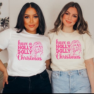 Holly Dolly Christmas Short Sleeve Tee | Dolly Parton tshirt