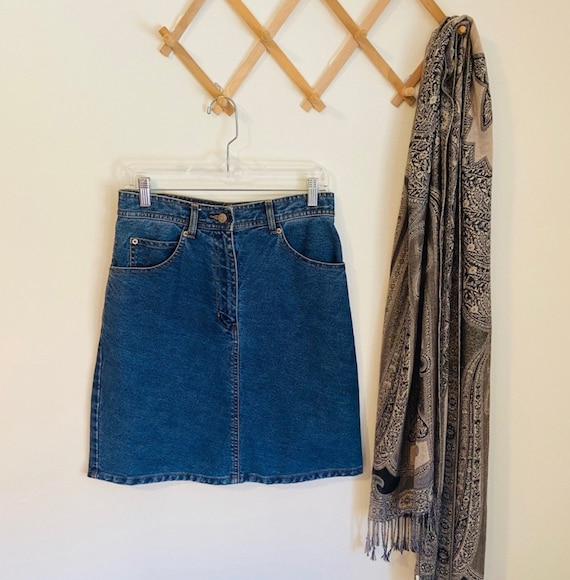 Bill Blass Jeans • Retro Denim Skirt - image 1