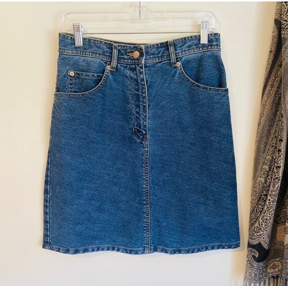 Bill Blass Jeans • Retro Denim Skirt - image 2
