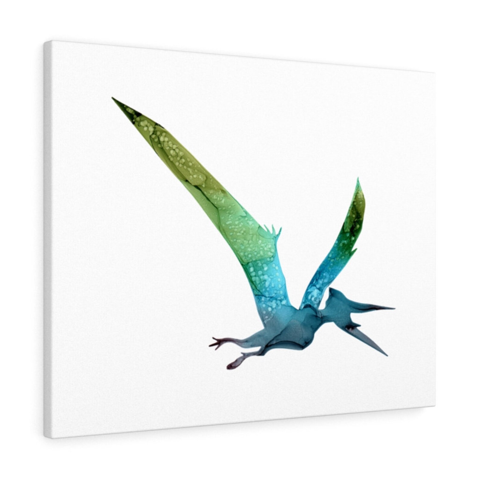 Dinosaur Canvas Wall Art Abstract Alcohol Ink Flying Etsy UK
