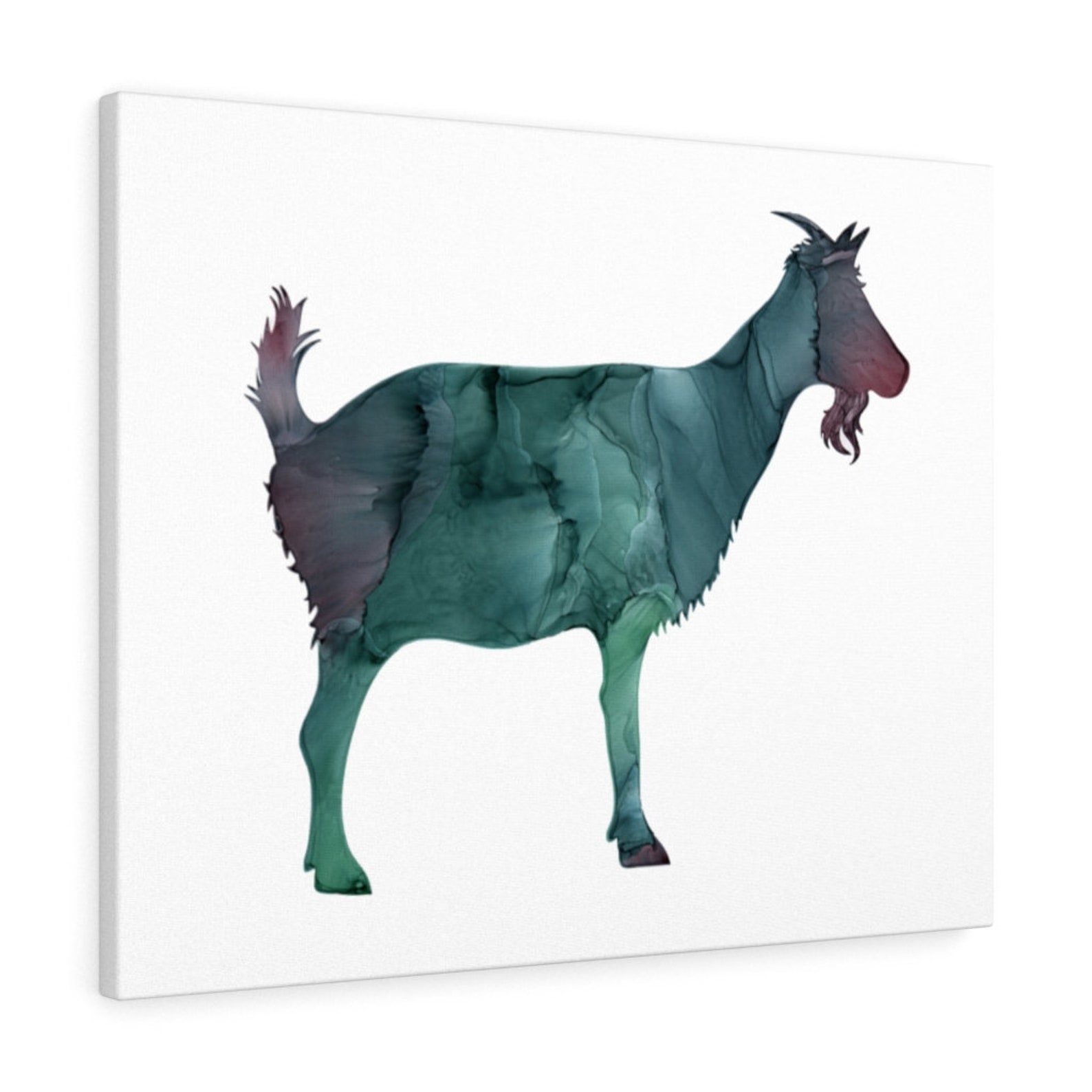 Goat Canvas Wall Art Abstract Alcohol Ink Art Goat Art Etsy