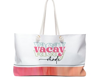 Vacation Beach Bag, Weekender Bag, Travel Bag, Family Vacation Gifts