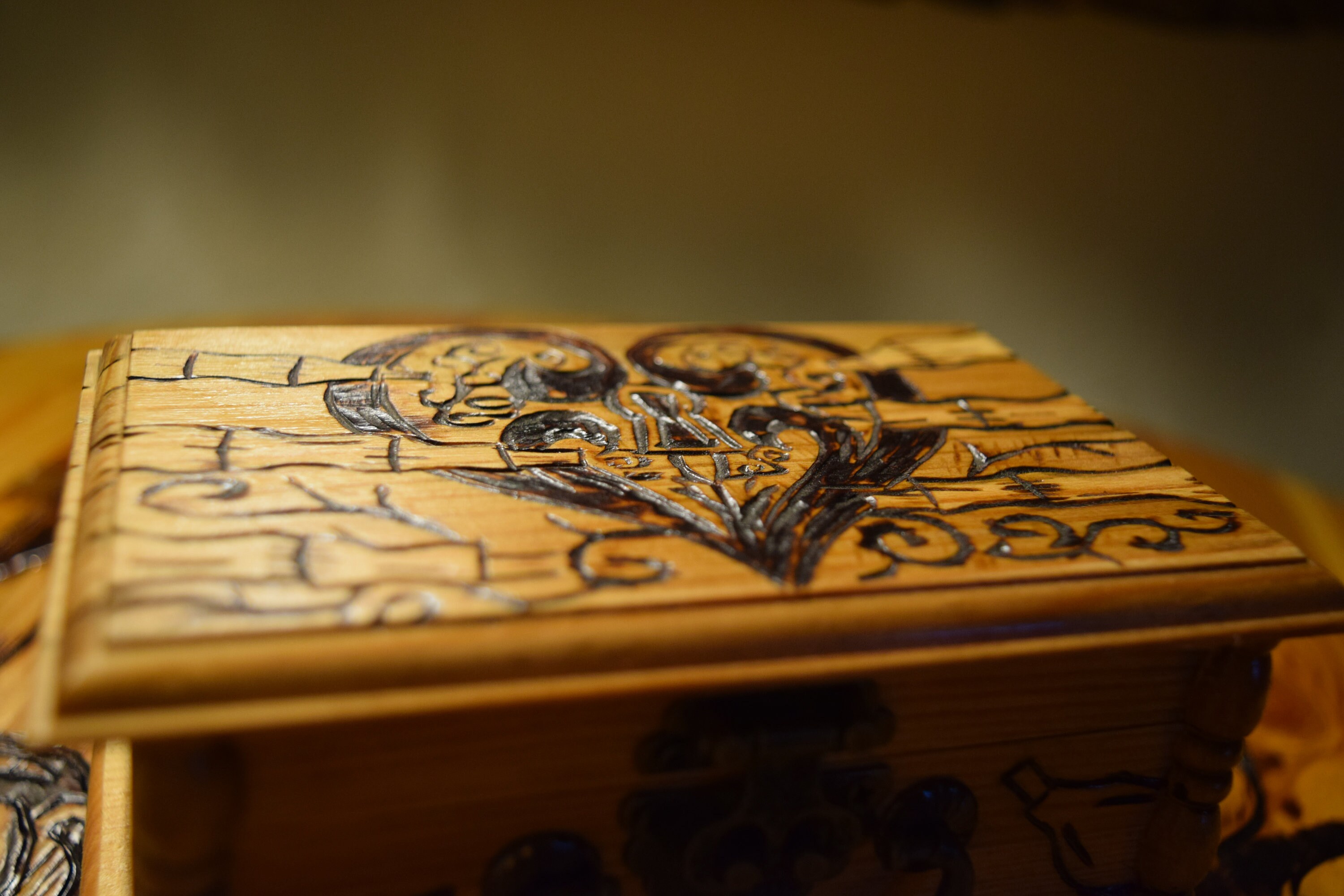 Davy Jones Music Box Jewelry Music Box Wood Music Box Engraved Music
