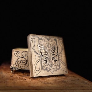 Butterfly Jewelry Box | Wood burned | Handmade