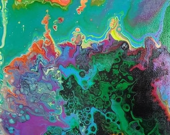Groovy & Vibrant Acrylic Paint Pour
