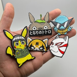 Embroidered Anime Iron-On Patches for Jacket, Shirt, Hat - Free Shipping!