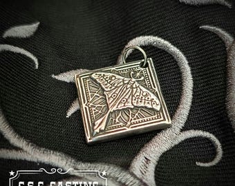Luna Moth Pewter Pendant Talisman