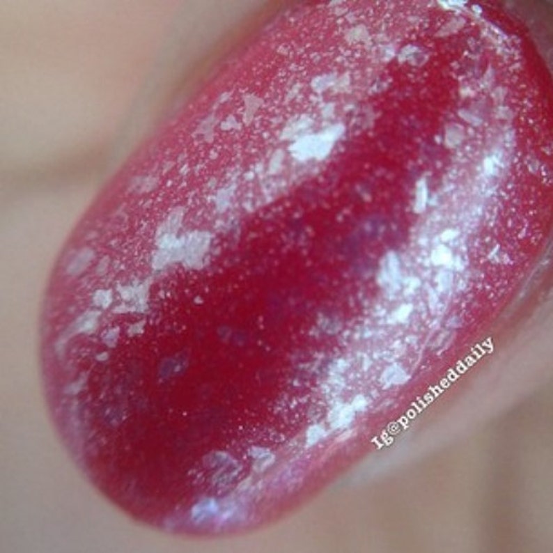 Glitter Nail Polish White Glitter Indie Nail Polish Gift for Etsy