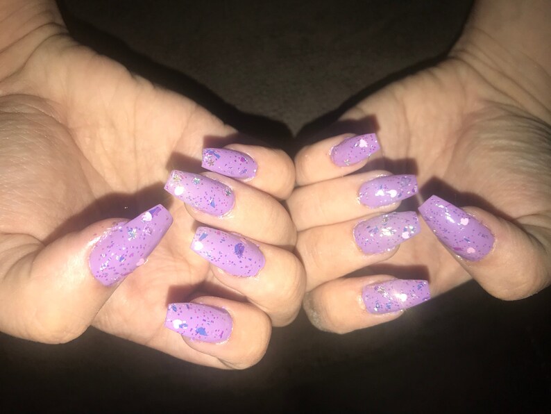 Girly Glitter Bomb Nail Polish Pink Nail Lacquer Princess Etsy