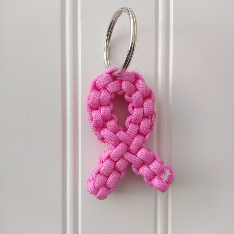Awareness Ribbon Paracord Keychain Cystic Fibrosis Cancer Etsy