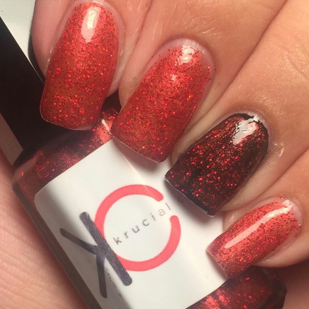 KBShimmer Deck The Claws Red Holographic Glitter Nail Polish