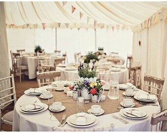 Items Similar To Burlap Table Square Wedding Table Topper Party