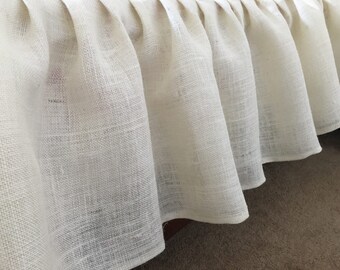 Burlap Bed Skirt Etsy