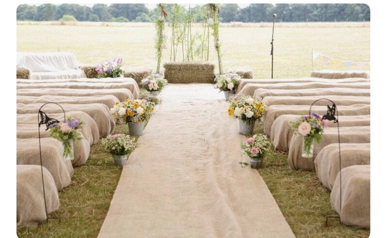 40 Inches Wide Natural Wedding Burlap Rustic Aisle Etsy