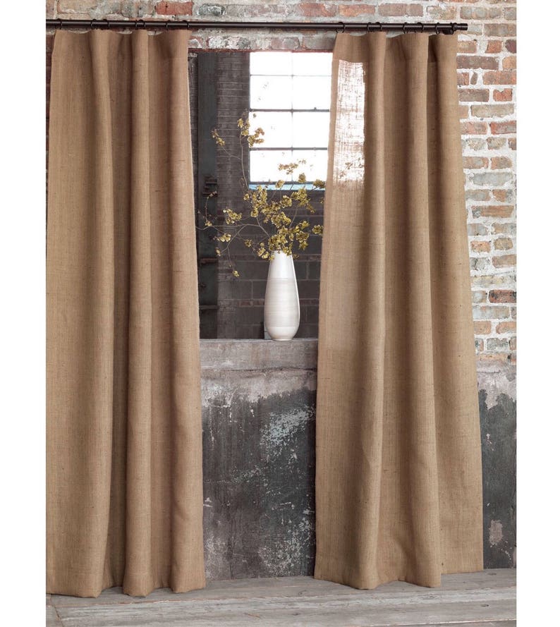 SET de 2 Rideaux en toile de jute naturelle / grande qualité Etsy France