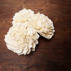Sola Wood Flowers, 8cm Ivory Dahlia, DIY Wedding Bouquet