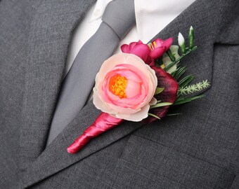 freesia boutonniere etsy