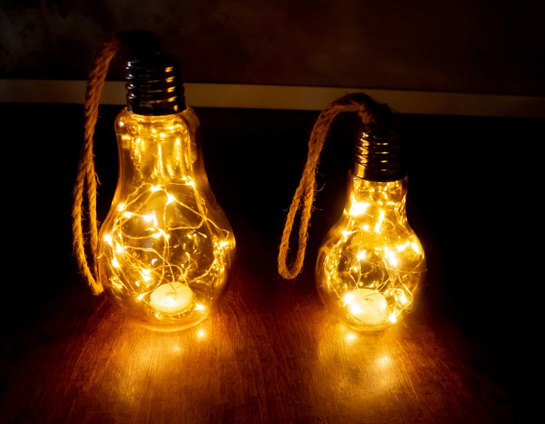 LED Bulb Lantern Wedding Centerpiece