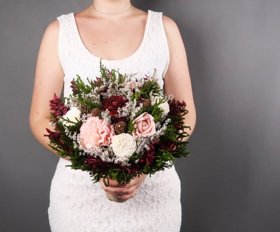 Pink Blush Burgundy Bulk DIY Dried Flowers - Dried Flowers Forever