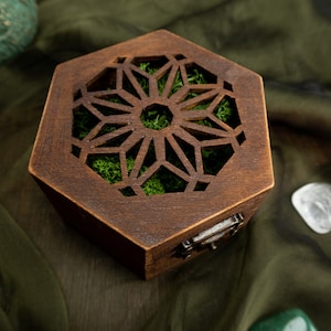 Boîte à bagues celtique des bois, boîte à bagues en mousse