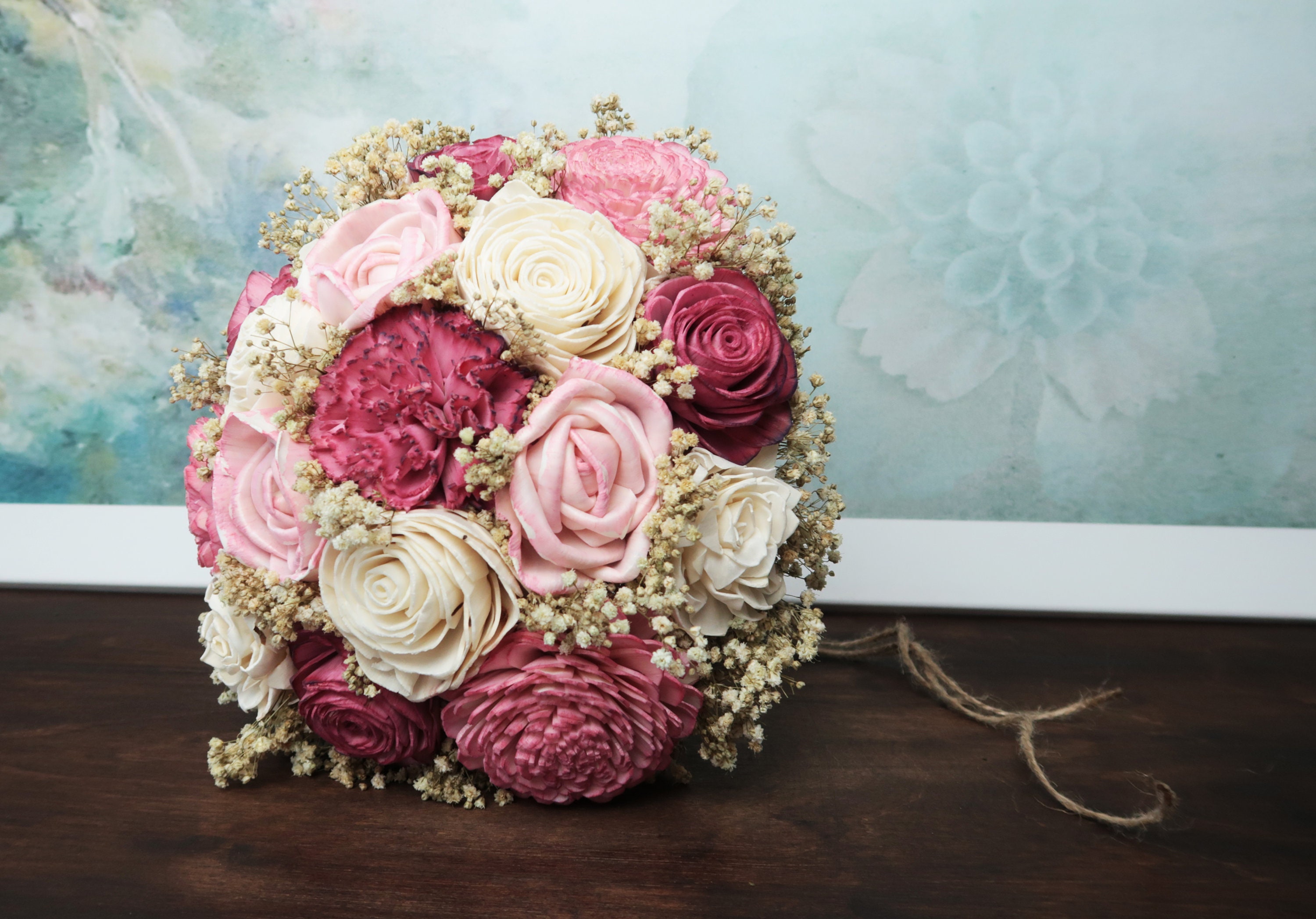 Sola Flowers Blush Pink Bridal Wedding Bouquet Natural - Etsy