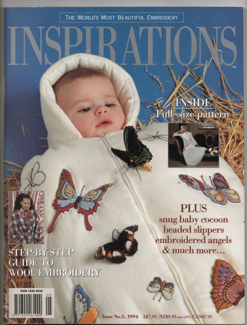 Australian INSPIRATIONS Magazine Issue No. 5 1994 Embroidery Patterns Uncut image 1