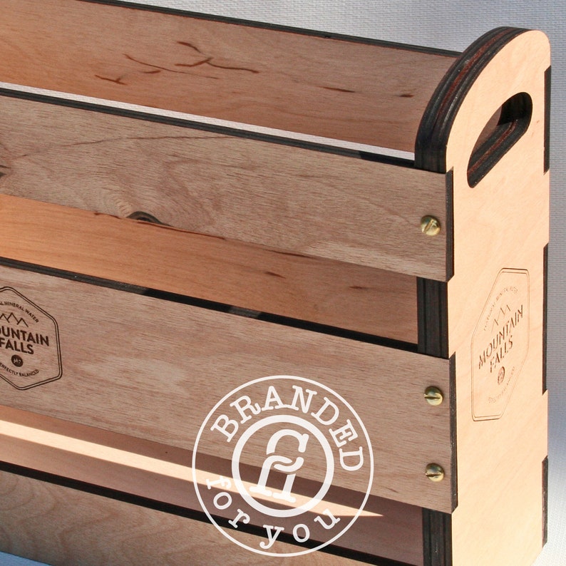 WOOD CRATE Large Wine or Gift Basket. Handcrafted from