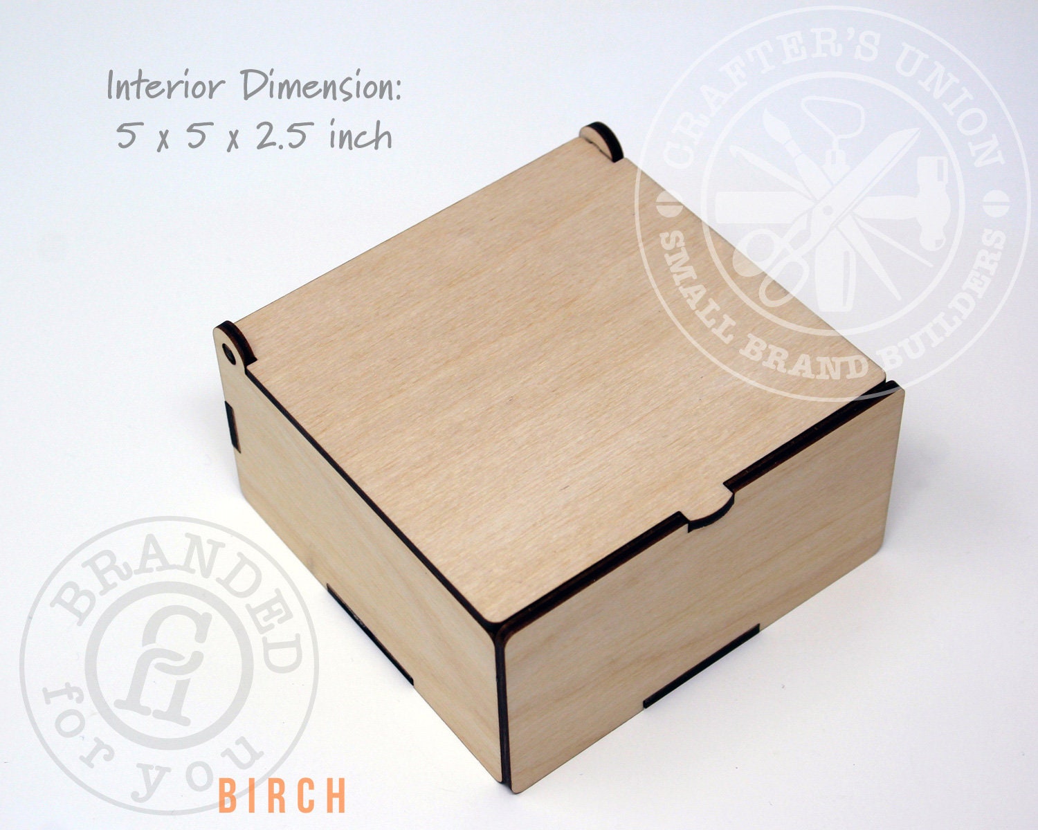 Small Box With Lid 2.5x2.5x1.5 Inch Engraved Wooden Ring Gift Packaging  empty 