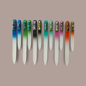 Czech glass nail file SET, 1 ea (3 1/2' and 5 1/2")