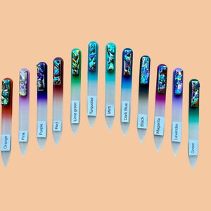 Czech glass nail file  (3 1/2&quot;)