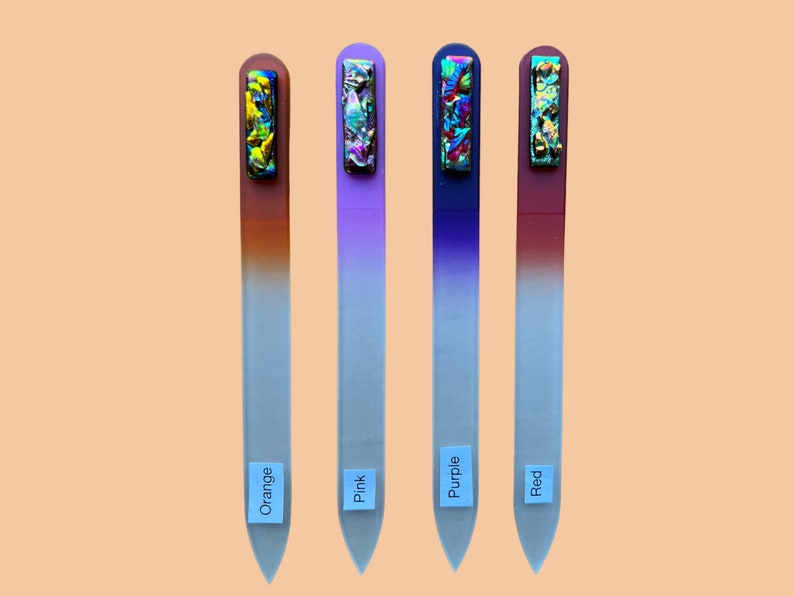 Czech glass nail file 5 1/2 image 2