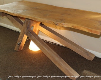 Church Table,  Solid Oak Ecclisiastically inspired Crucifix table