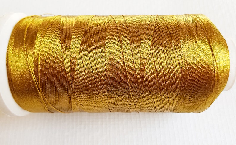 Lot de 10 ou 20m fil de nylon jaune doré ou marron cuivré 0,3mm image 2