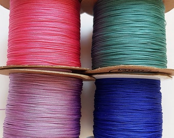 Lot de 10m fil en nylon bleu royal, turquoise, mauve ou rose fuchsia 0,4mm